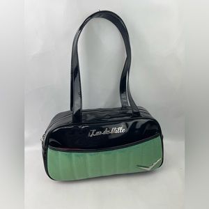 Lux deVille Black & Green Shoulder  Bag